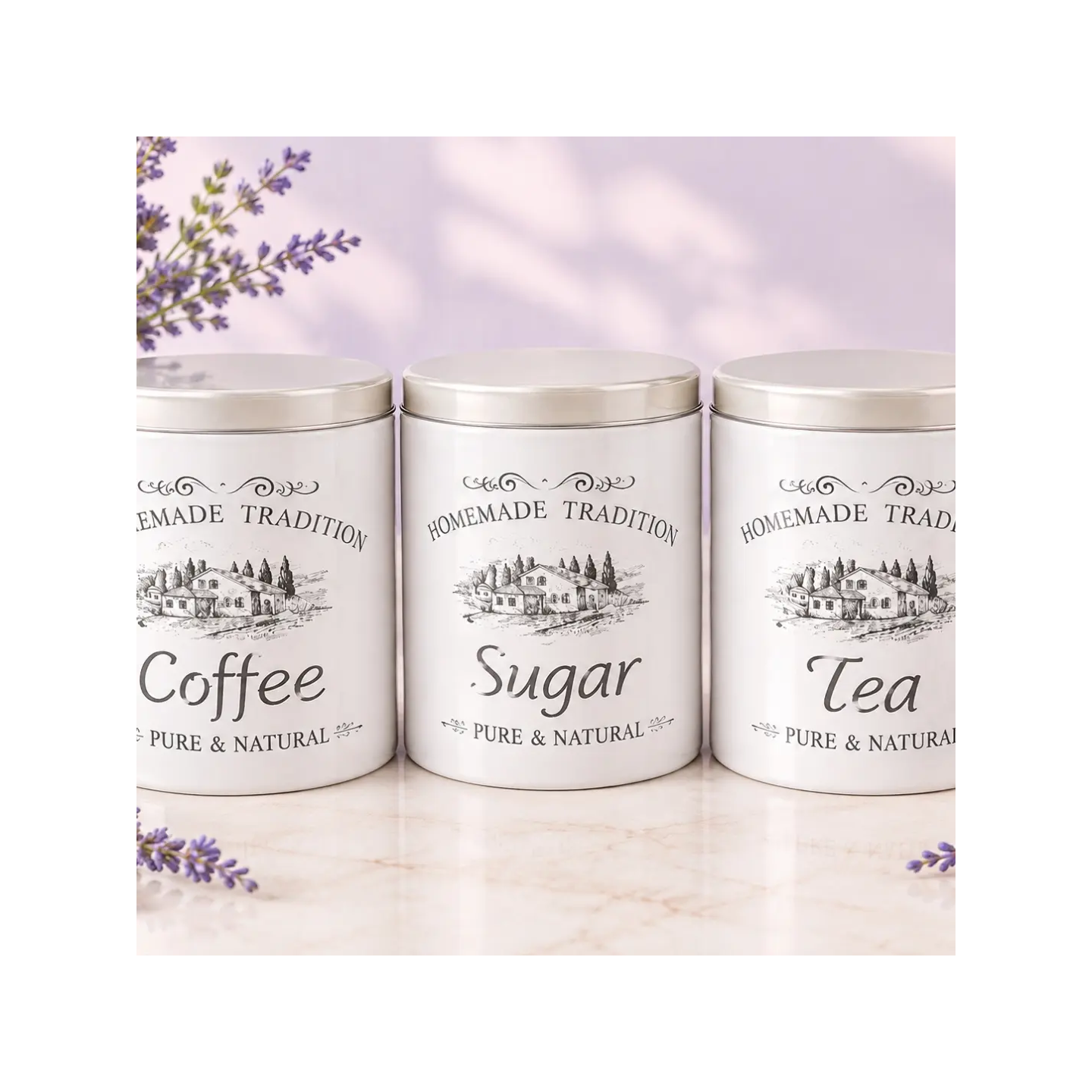 Latas de cocina Coffee, Sugar y Tea