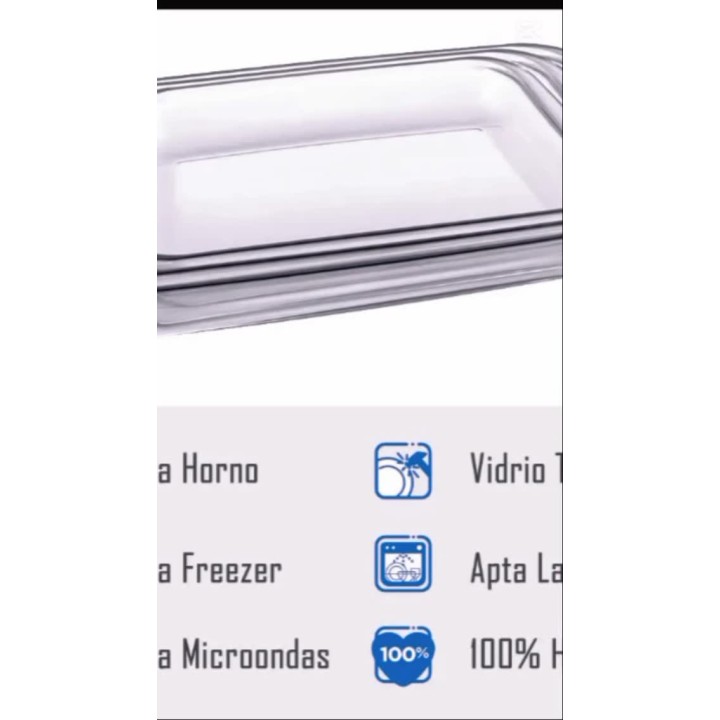 Fuente de vidrio para horno