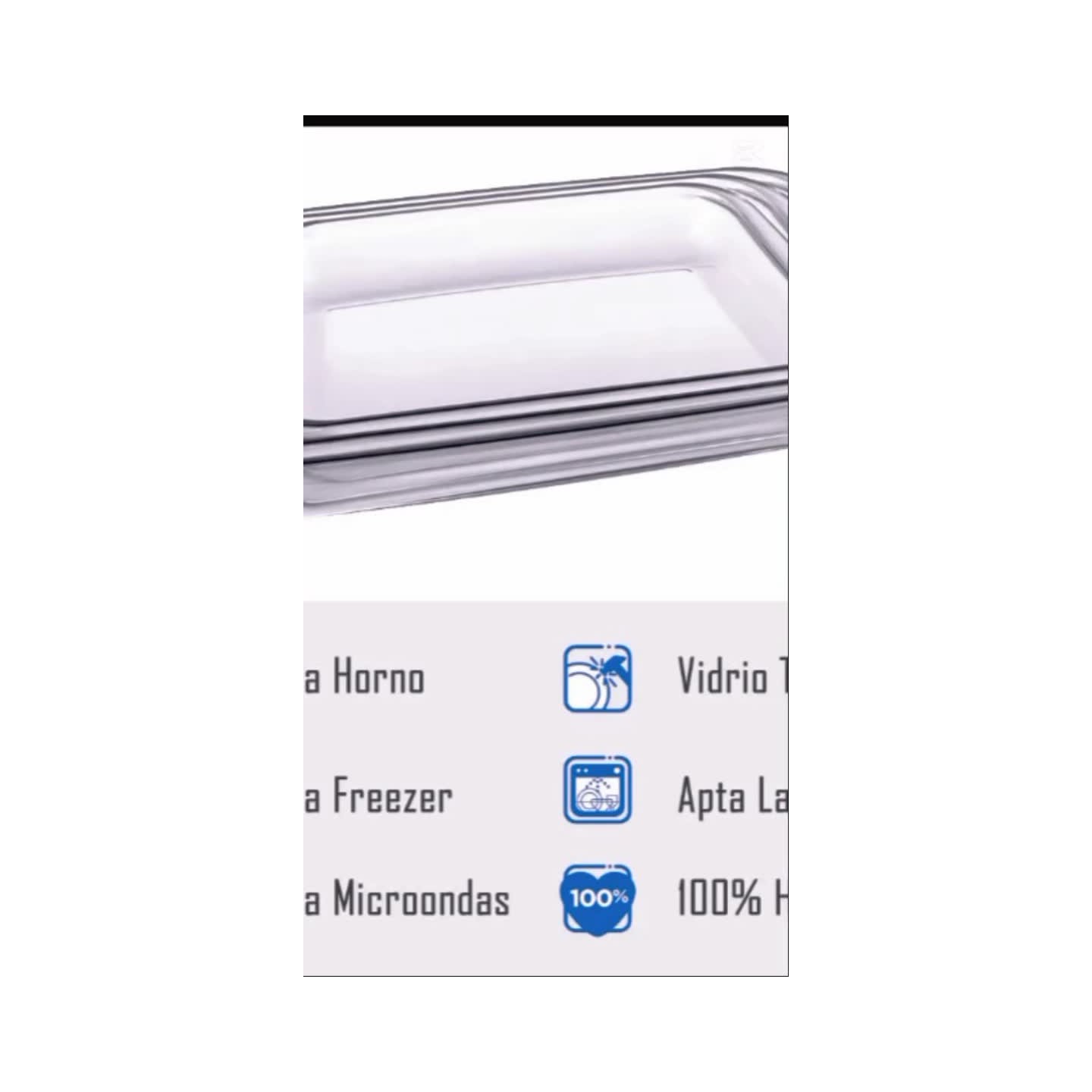 Fuente de vidrio para horno