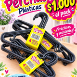Pack de perchas plásticas