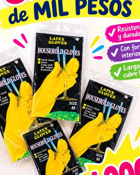 Guantes de látex para el hogar