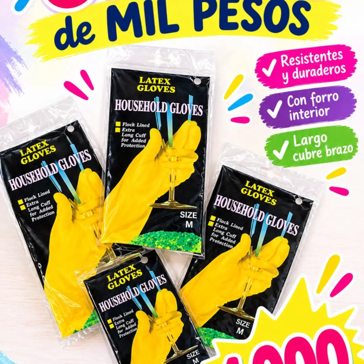 Guantes de látex para el hogar