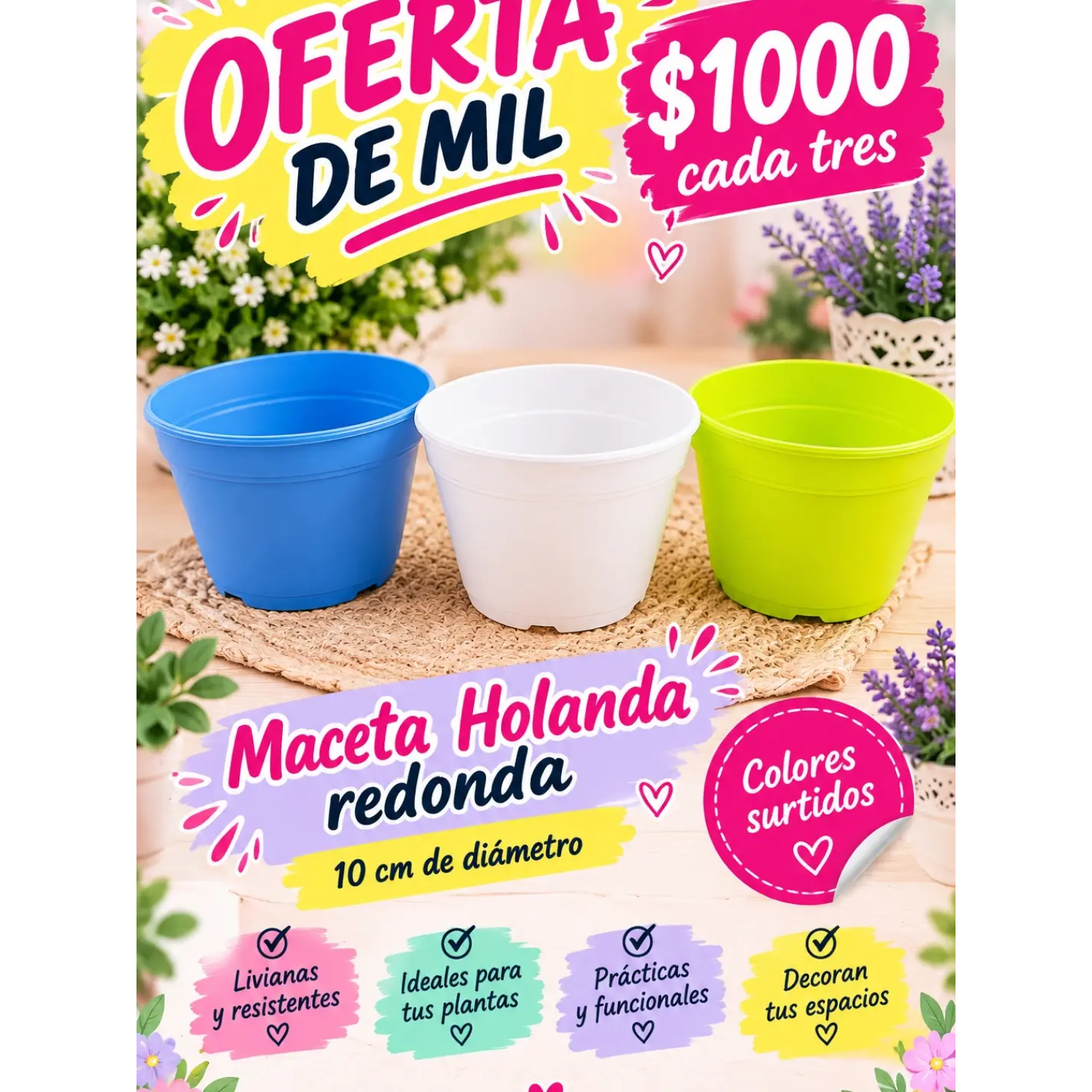 Maceta Holanda redonda