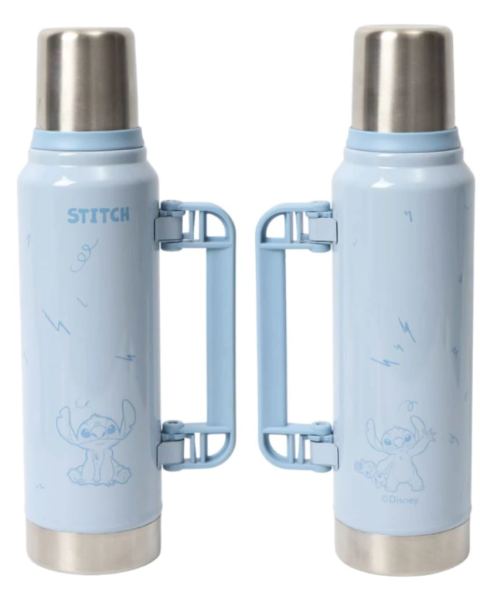 Termo acero 1,3 lts Celeste STITCH c/manija