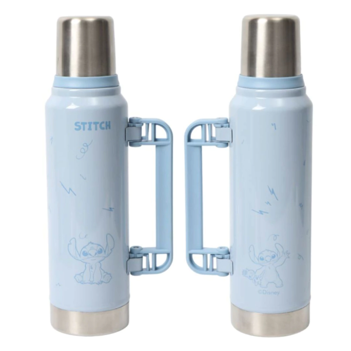 Termo acero 1,3 lts Celeste STITCH c/manija