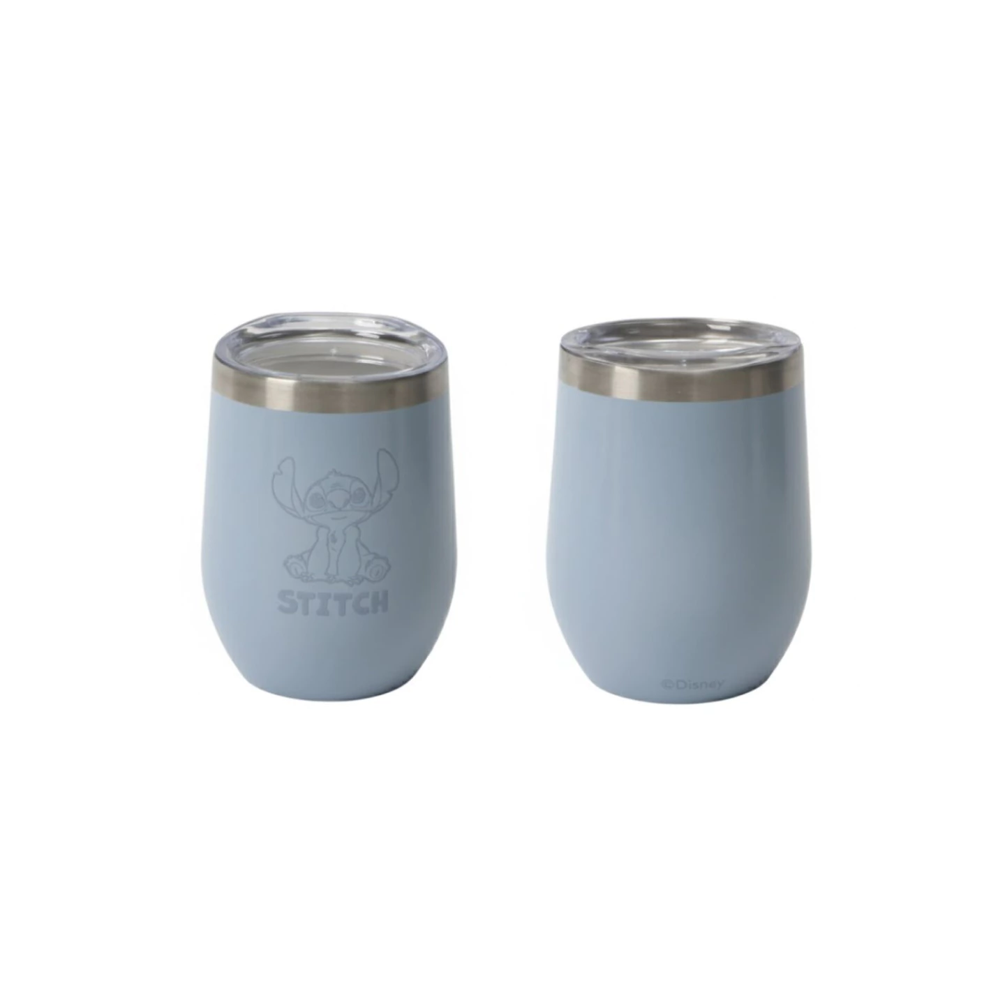 Mate termico acero Celeste c/tapa STITCH
