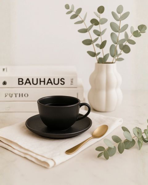 Taza de te 200ml c/plato Onix
