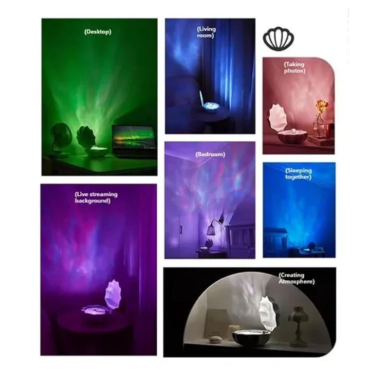Parlante bluetooh Ostra con proyector de auroras