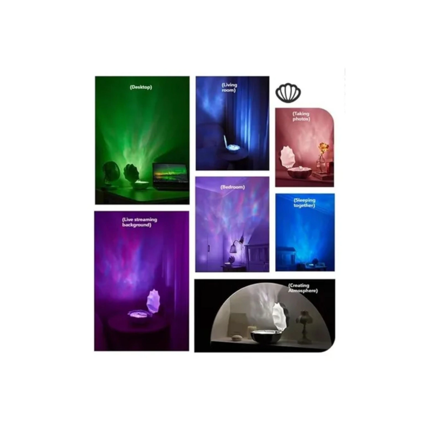 Parlante bluetooh Ostra con proyector de auroras