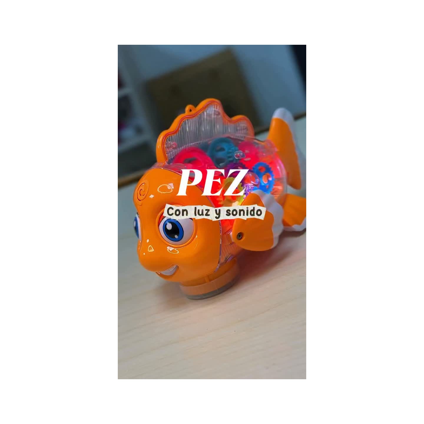 Pez interactivo con luz y sonido