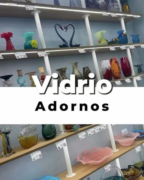Jarrones, floreros y adornos de vidrio