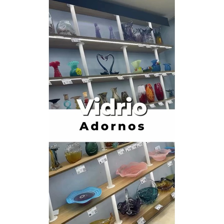 Jarrones, floreros y adornos de vidrio
