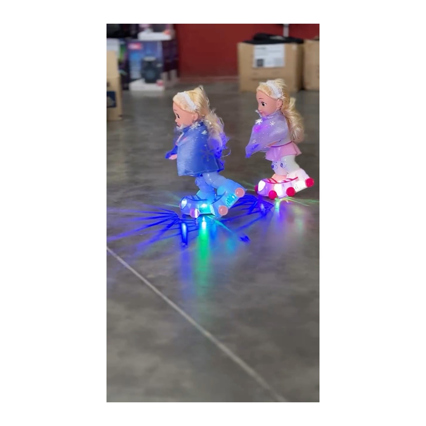 Muñeca patinadora con luces y sonido