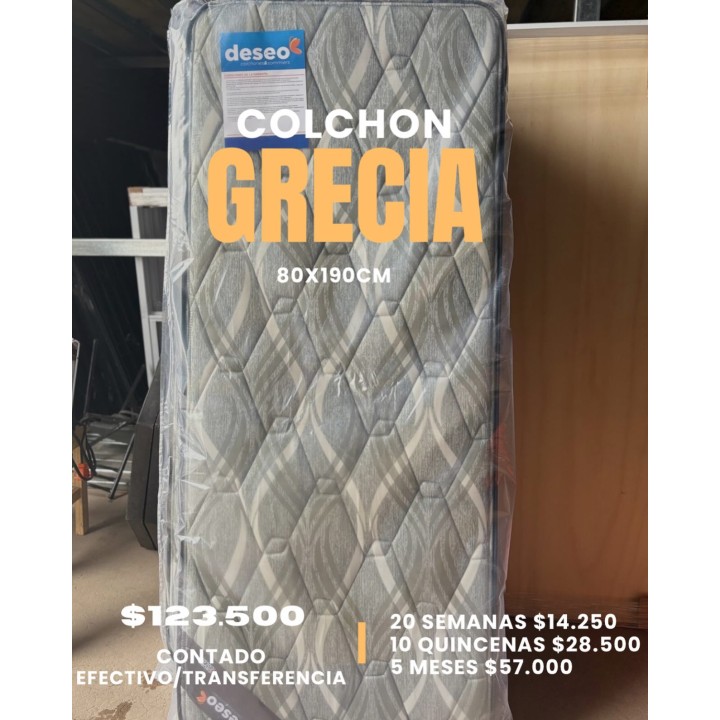 Colchón Grecia Deseo 80 x 190 cm