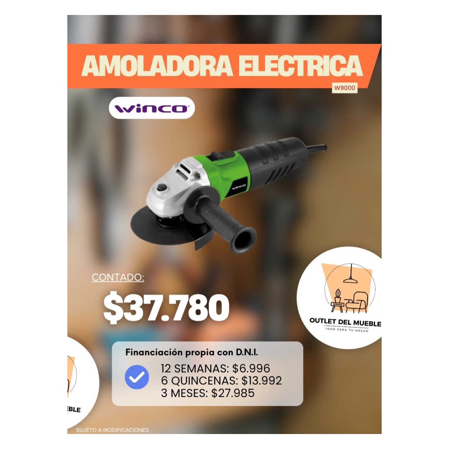 Amoladora eléctrica Winco