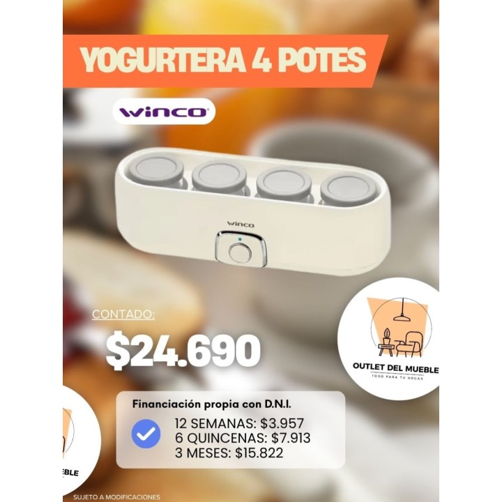 Yogurtera Winco 4 potes
