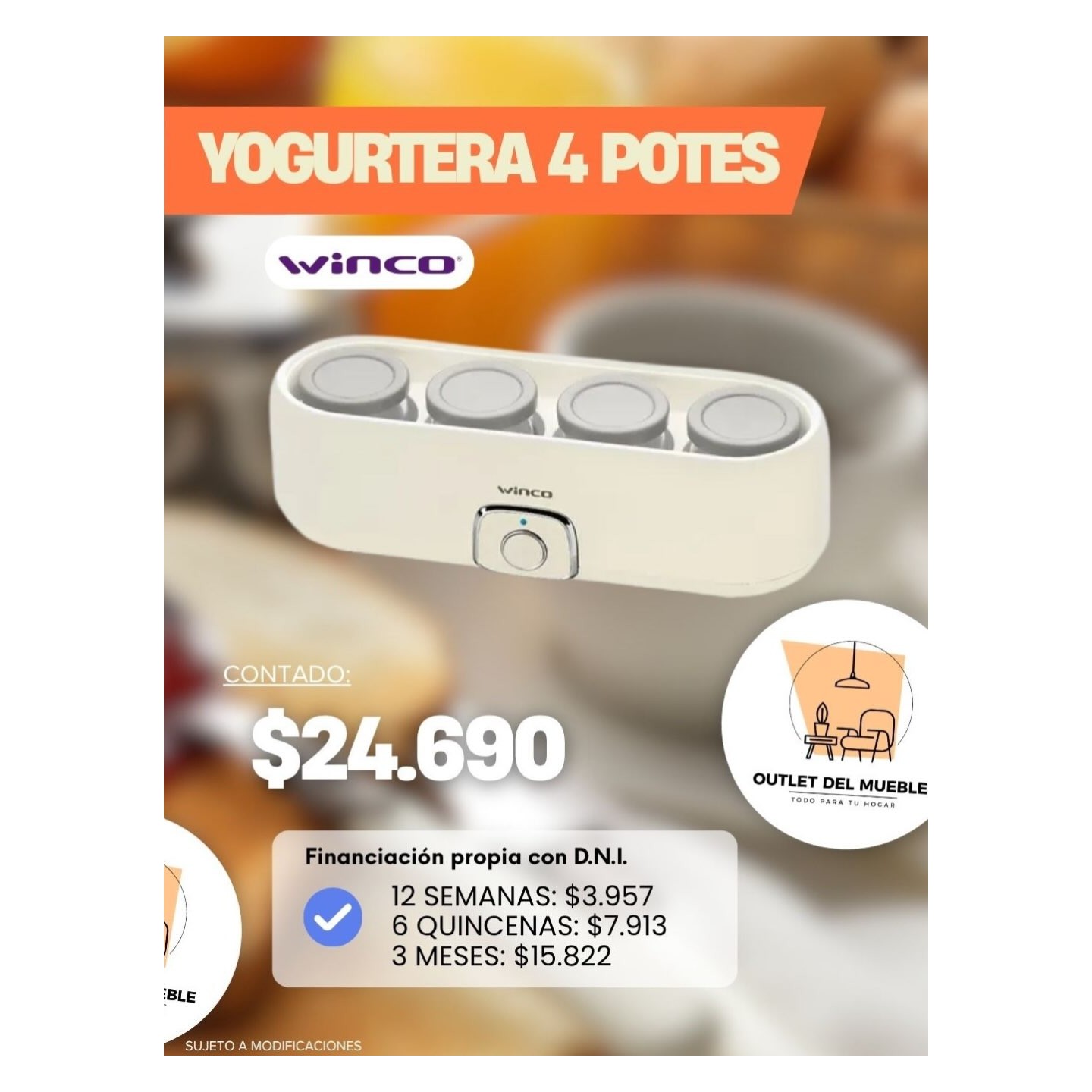 Yogurtera Winco 4 potes