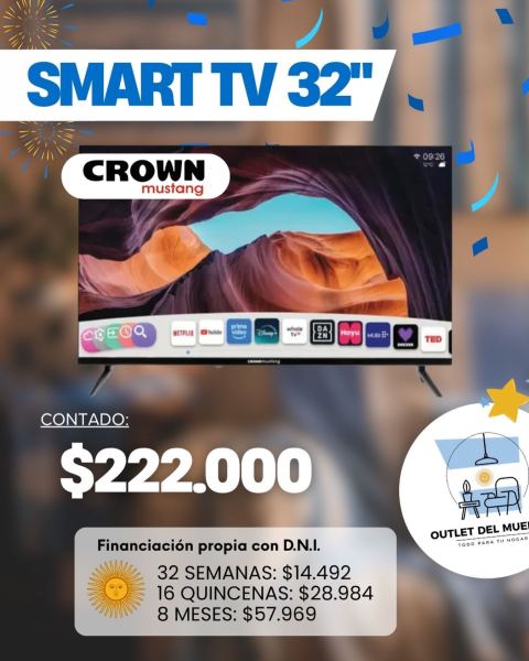 Smart TV Crown Mustang 32"