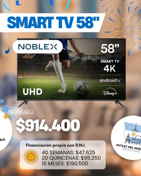 Smart TV Noblex 58" 4K