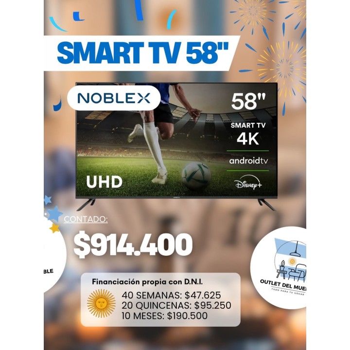 Smart TV Noblex 58" 4K