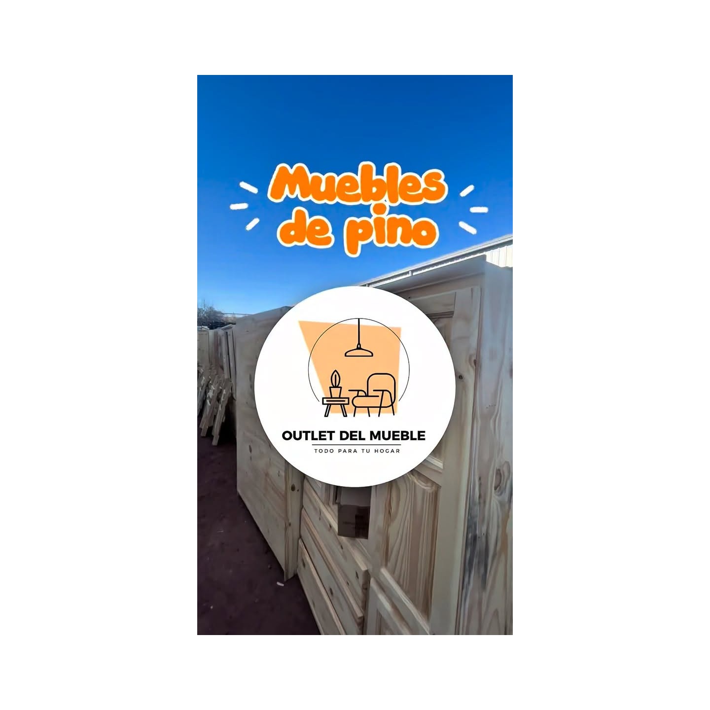 Muebles de pino y sillas reforzadas