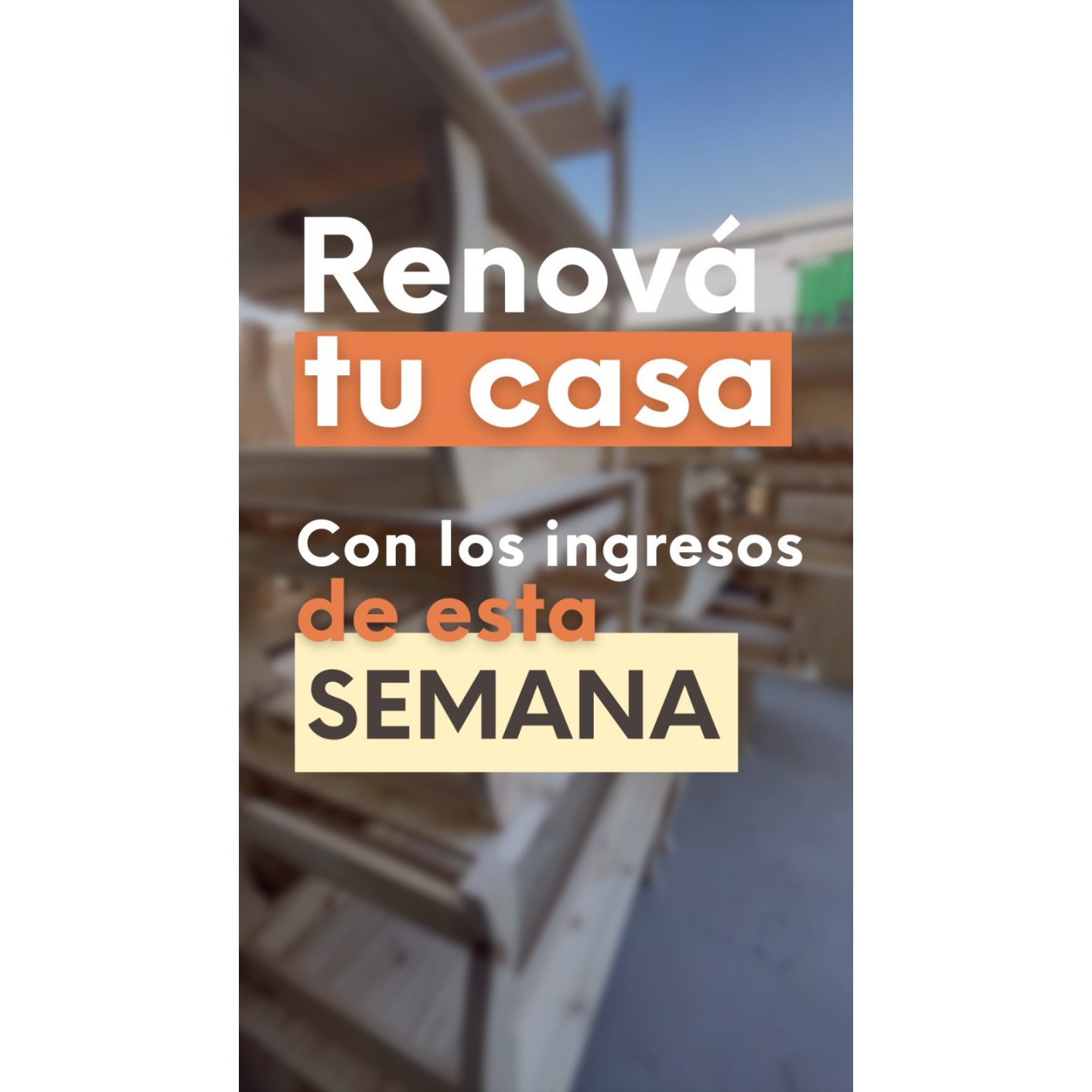Muebles de pino y sillas reforzadas