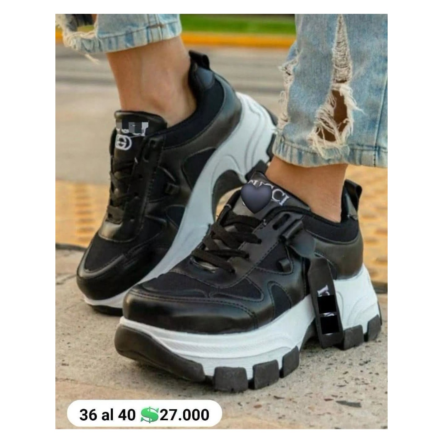 Zapatillas negras con plataforma