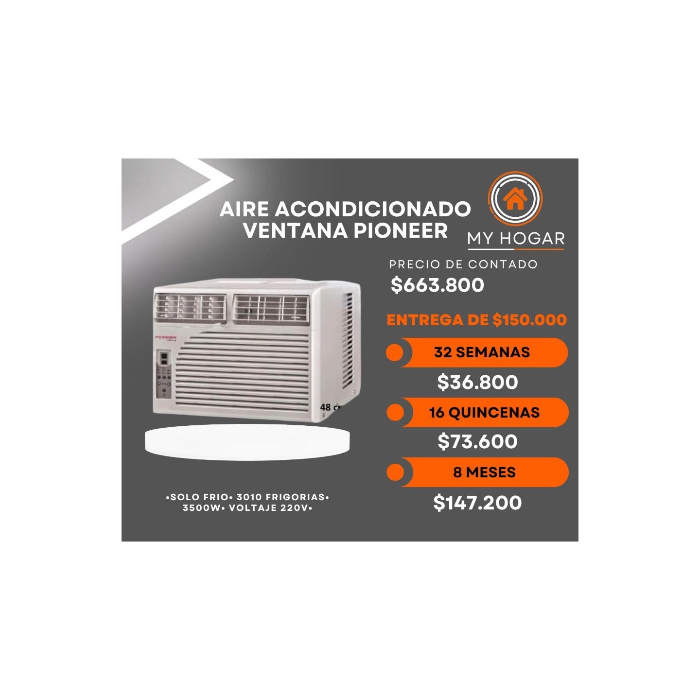 Aire acondicionado ventana Pioneer