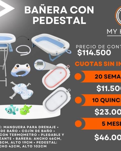 Bañera con pedestal