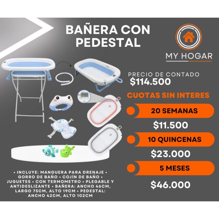 Bañera con pedestal