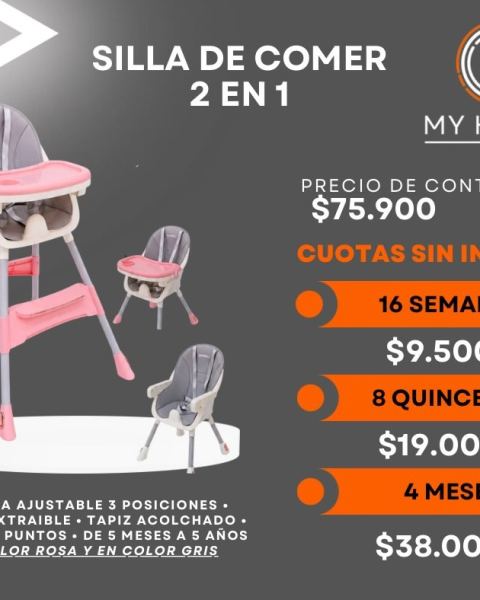 Silla de comer 2 en 1