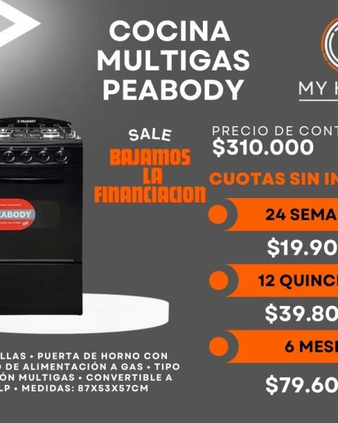 Cocina multigas Peabody