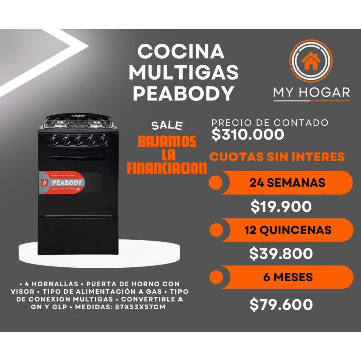 Cocina multigas Peabody
