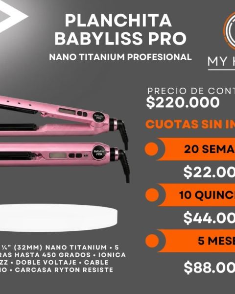 Planchita Babyliss Pro Nano Titanium