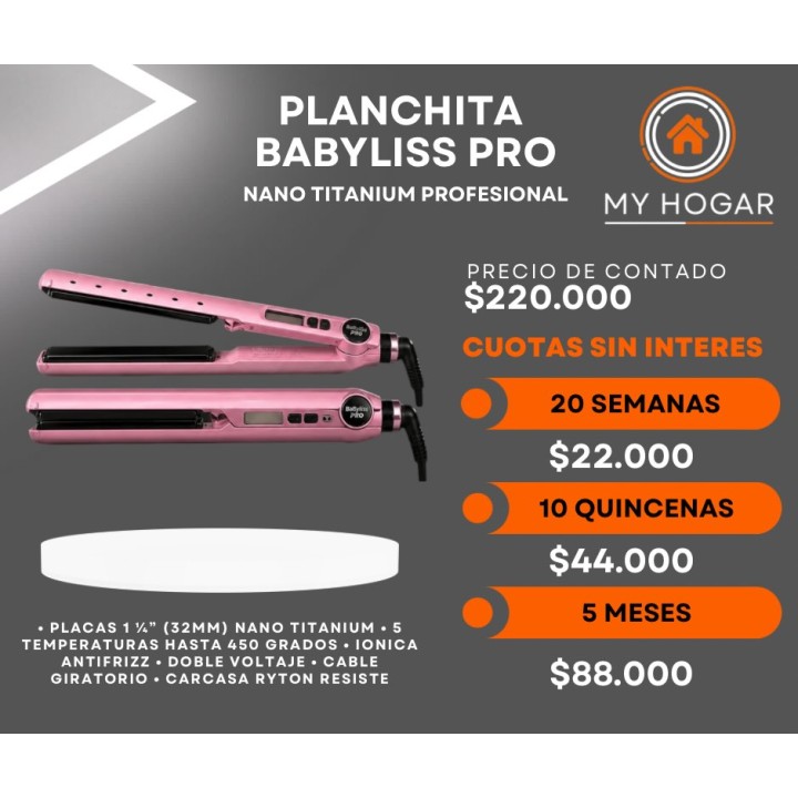 Planchita Babyliss Pro Nano Titanium