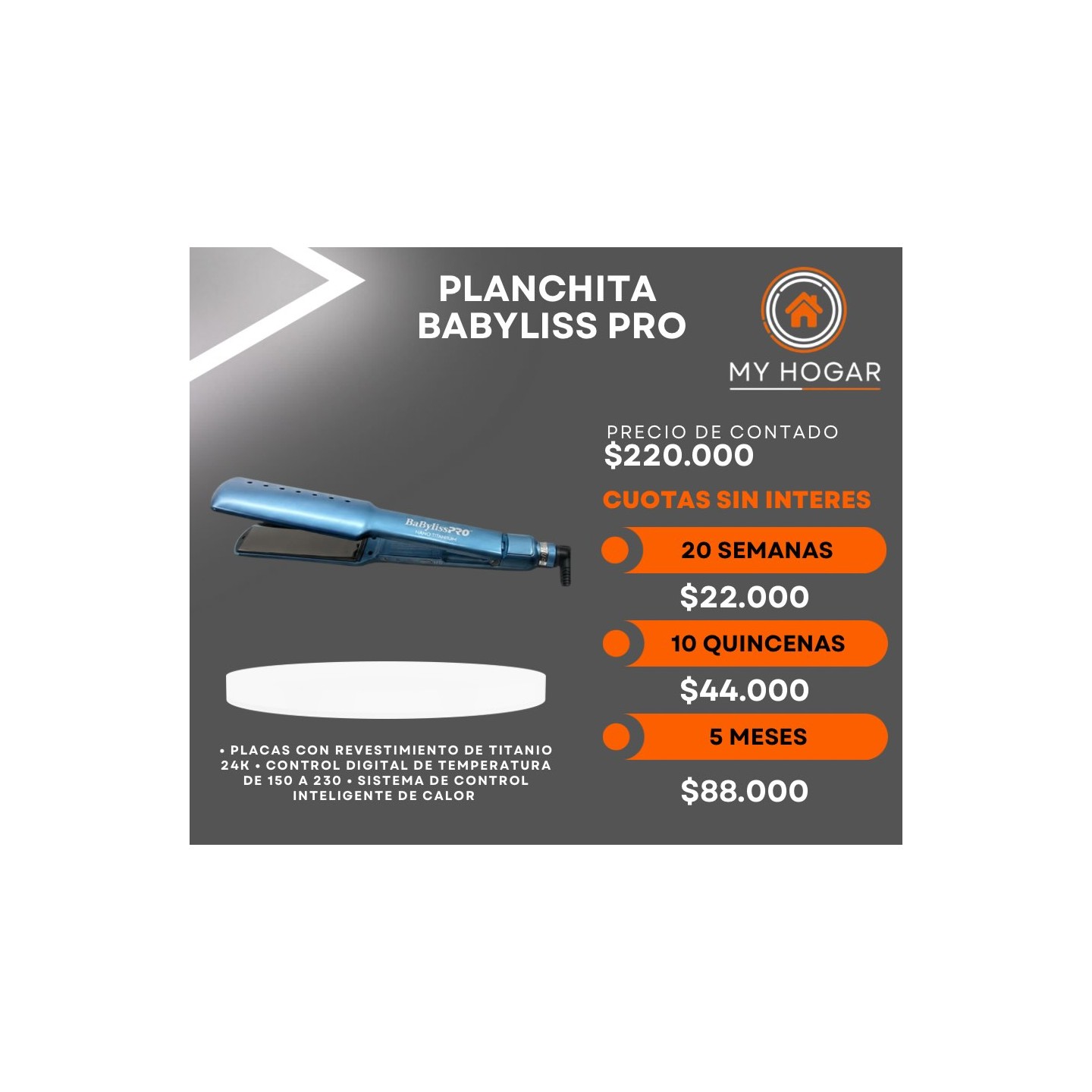 Planchita Babyliss Pro