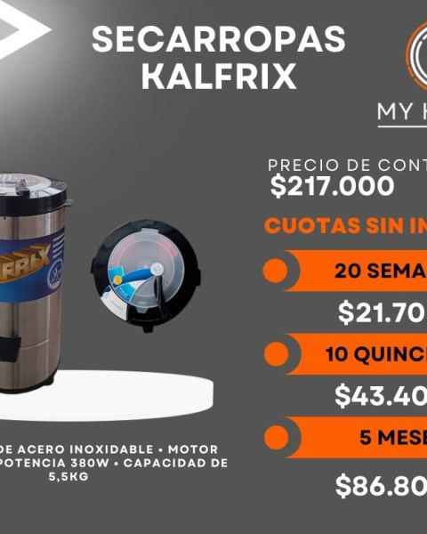 Secarropas centrífugo Kalfrix