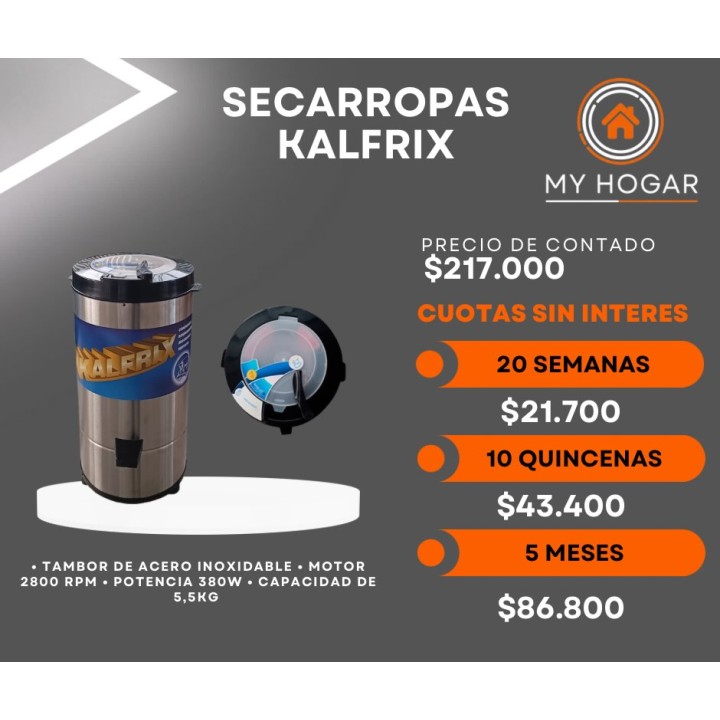 Secarropas centrífugo Kalfrix