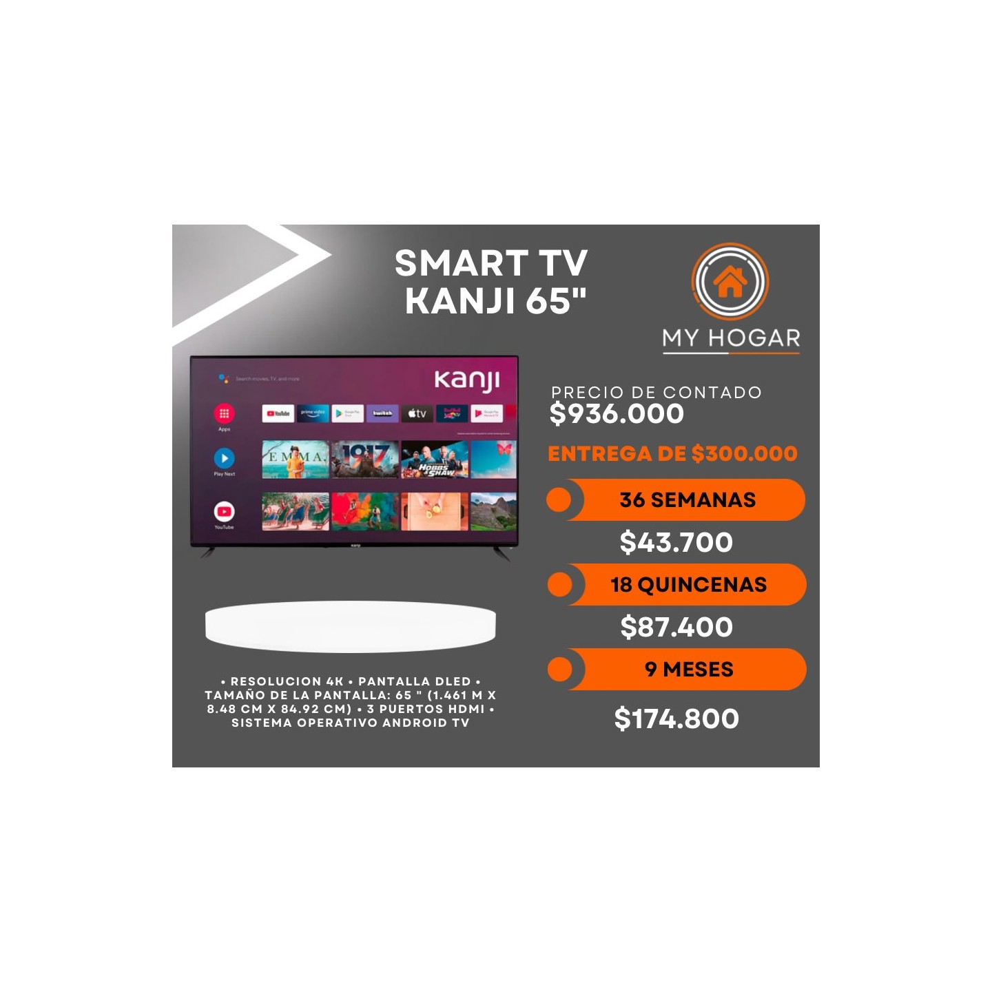 Smart TV Kanji 65"