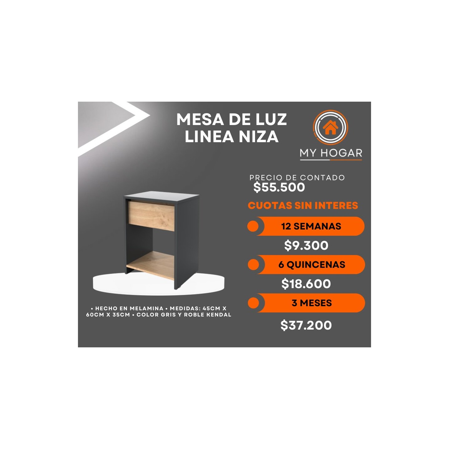 Mesa de luz línea Niza