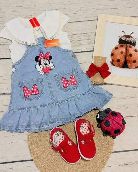 Jumper y jardineros de jean para bebas