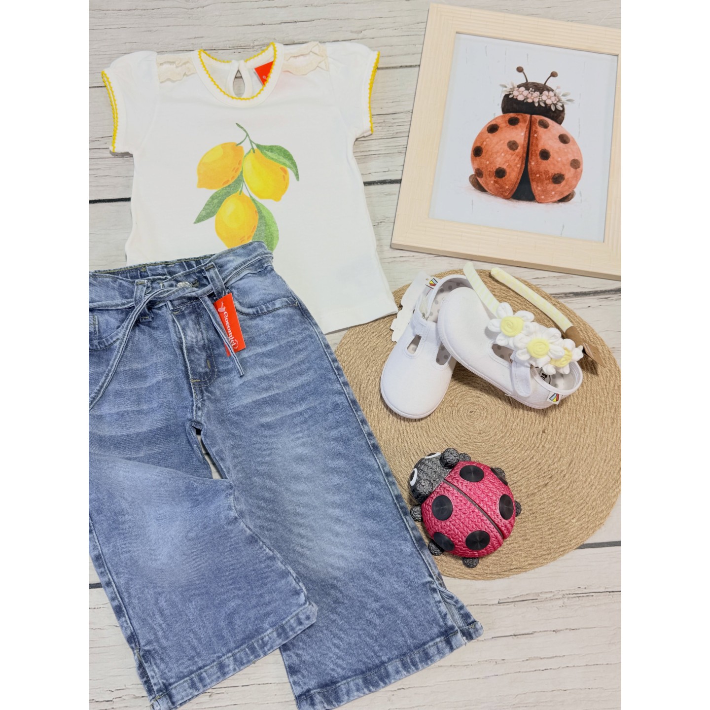 Look jean y remera para bebas