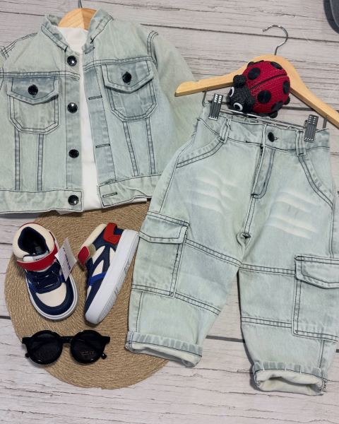 Conjunto denim campera y baggy cargo