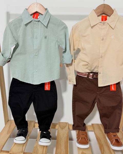 Camisas y pantalones corte chino