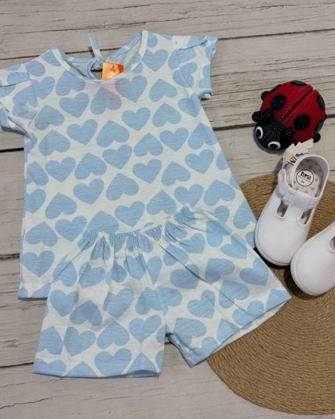 Conjuntos short y remera para bebas