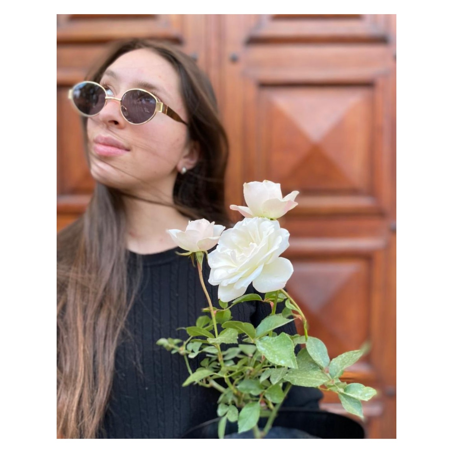 Rosal de rosas blancas