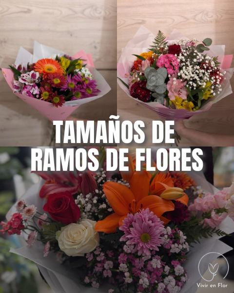 Ramos de flores a pedido en tres tamaños
