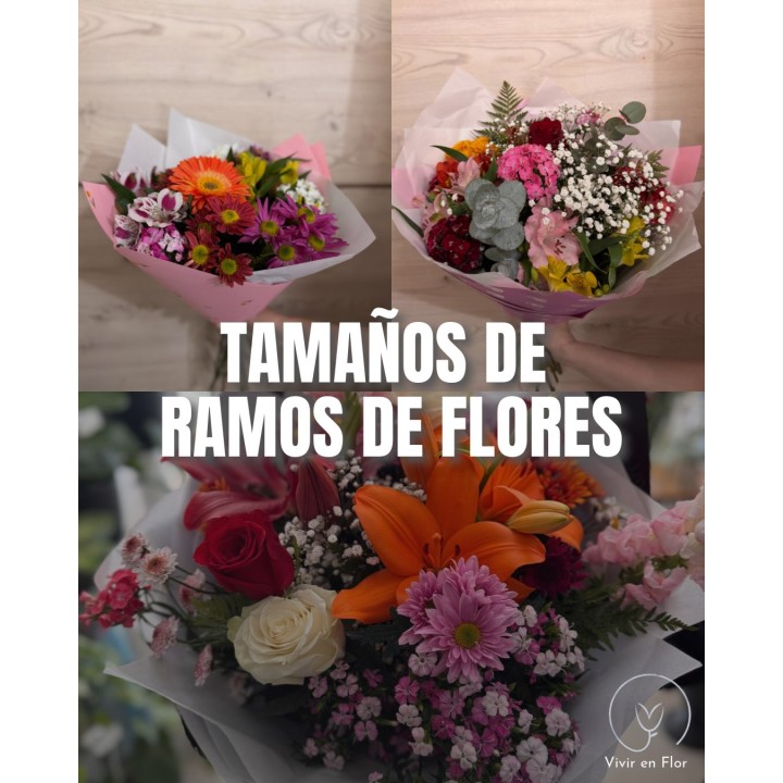 Ramos de flores a pedido en tres tamaños
