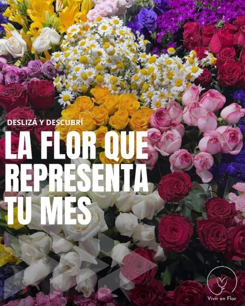 Ramo con la flor de tu mes de nacimiento