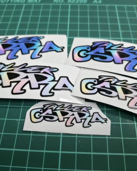 Stickers DTF UV personalizados con nombre